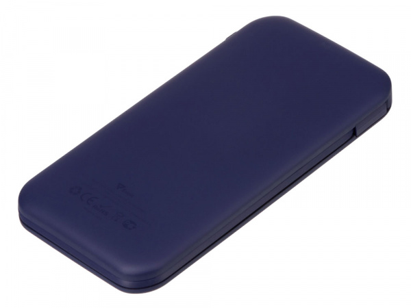 Внешний беспроводной аккумулятор с подсветкой лого Astro, 10000 mAh, темно-синий (Р)
